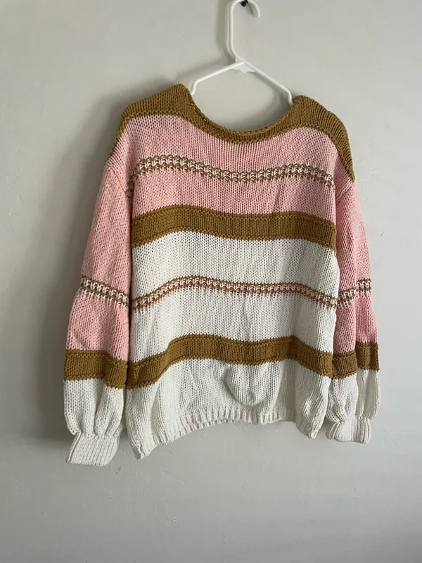 V neck knit sweater Pink Size M - Image 2