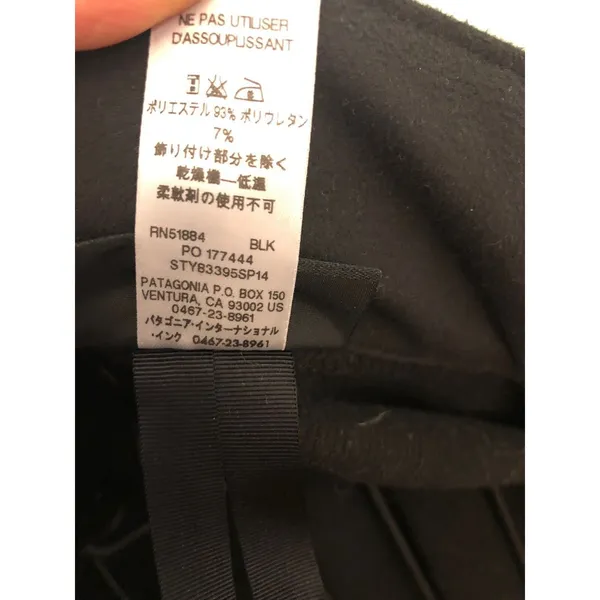 Patagonia Adze Polartec Windbloc Soft Shell Zip Front Jacket Sz S Black‎ Logo - Image 8