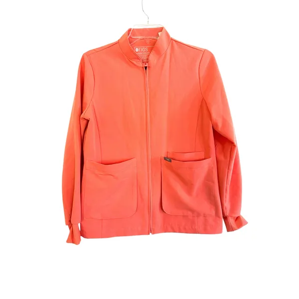 Figs Sebina Jacket Fiery Coral Size Xsmall - Image 4