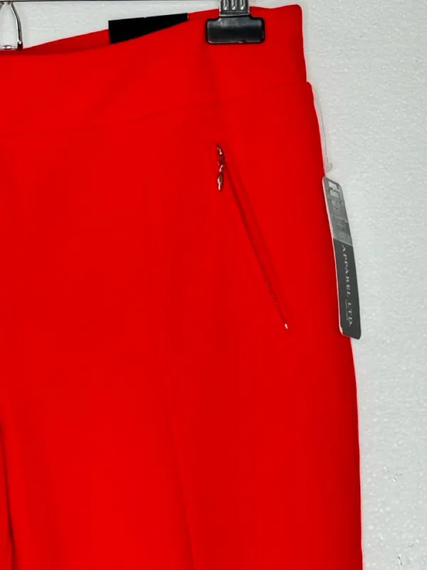SOHO Apparel Red Slim Ankle Pants Zip Pocket Stretch Career Chic Size M NWT - Image 6