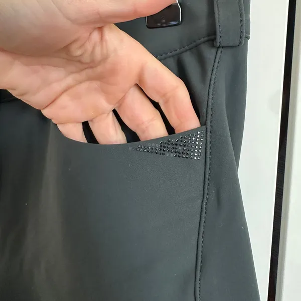 Pikeur Laure Womens 28 Full Grip Riding Breeches Dark Green Rhinestone EU 40 - Image 3