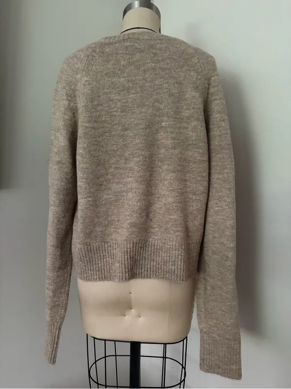 Free People School Girl Cardigan Feather Gray Size Large - Image 9