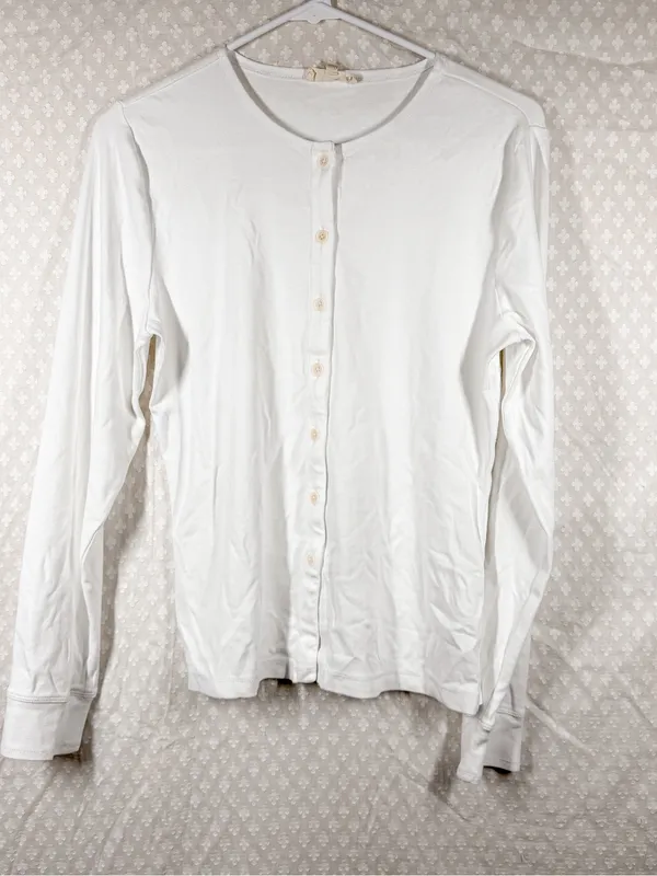 Madewell White Button Down‎ Long Sleeve Cardigan - Image 2