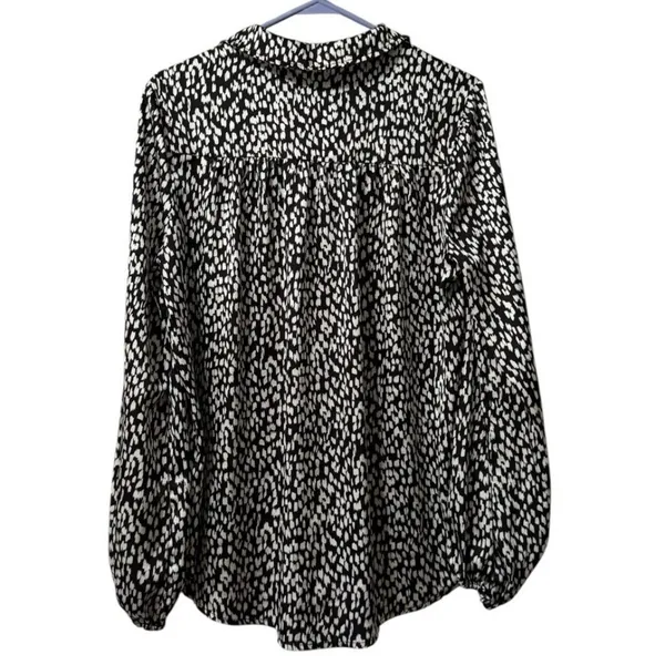 Doe &‎ Rae Button-Front Shirt Long Sleeve Size Medium Polyester Business Casual - Image 2
