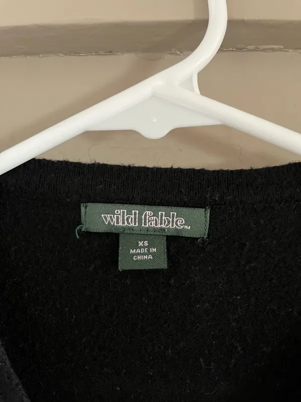 Wild Fable Black Button-Up Sweater - Image 2
