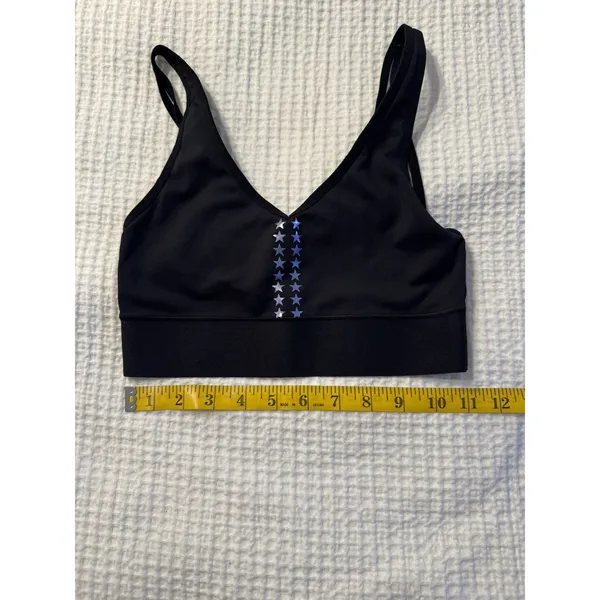 Ultracor Women's Black Sports Bra Strappy Size XS Star - Image 2