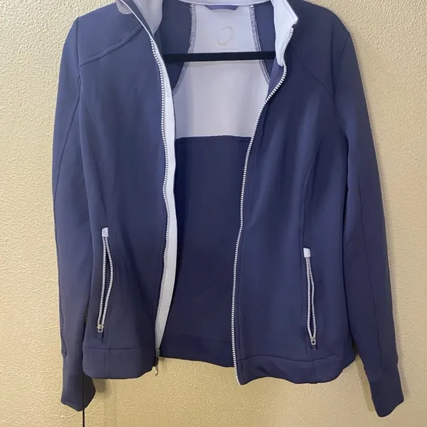 Zero Restriction Womens Full Zip Jacket Blue Light Blue Trim Size Small - Image 2