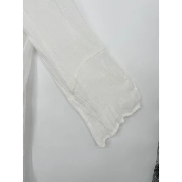 Spense White Gauzy‎ Tunic Top Size M Flowy Asymmetric Beachy Boho CoverUp Resort - Image 4