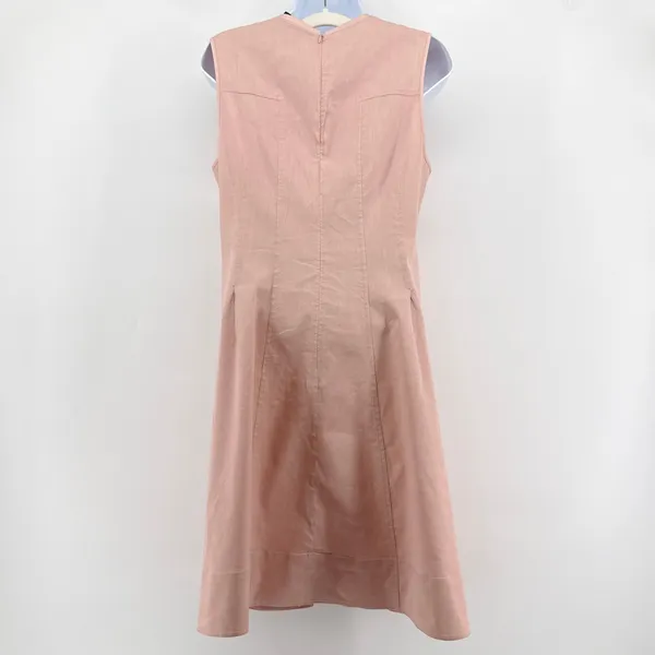 Theory‎ Modern Tea Dress Ballet Pink Organic Crunch Wash Linen Blend Size 8 - Image 6