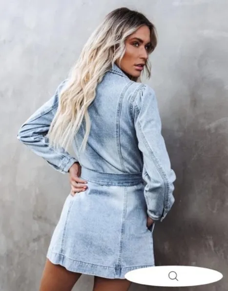 Vici Denim Blazer Dress - Image 2