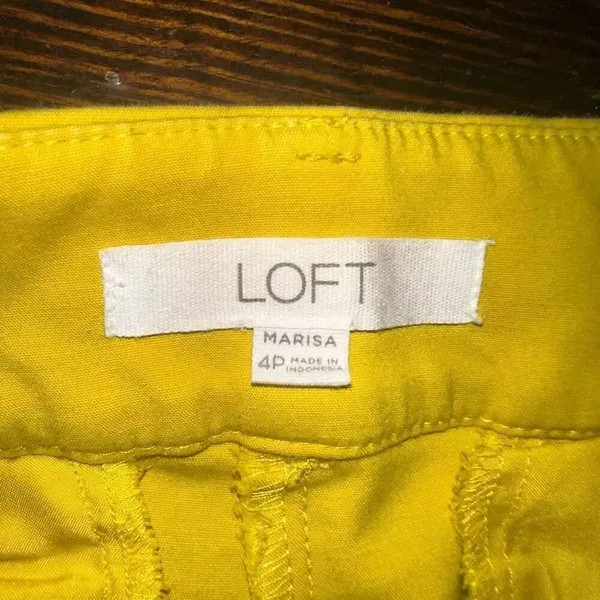 Loft yellow Riviera Marissa straight leg business casual 4P slacks - Image 2