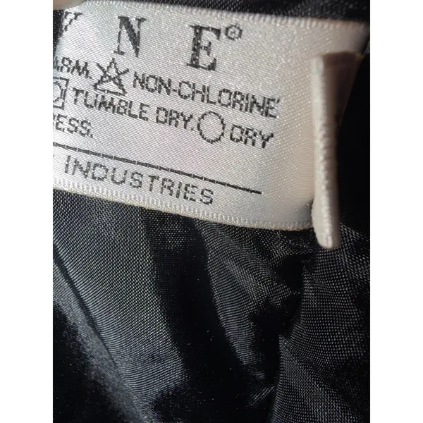 Towne from London Fog Black Hooded Parka Jacket Large Regular Full Zip Coat - Image 5