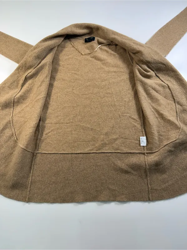 Cashmere Charter Club Relaxed Open-Front Cardigan in Camel Brown - Image 5