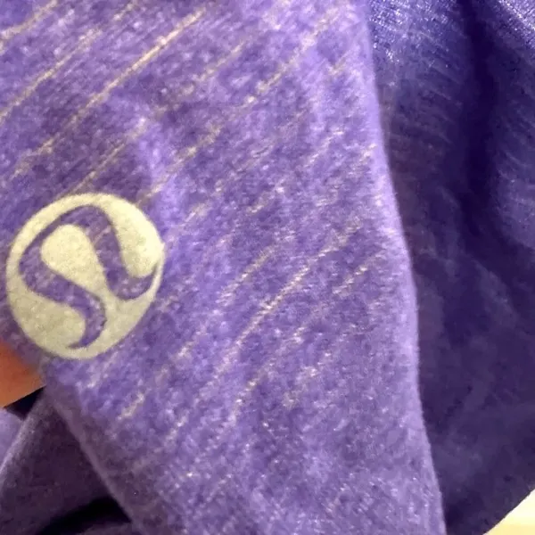LULULEMON Tank Top Purple Lightweight Racerback Striped - Image 4