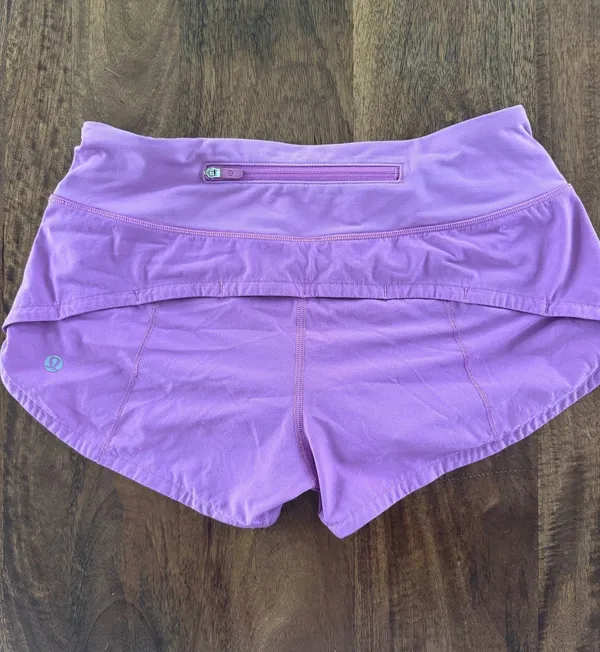 Purple/pink Lululemon speed up shorts 2.5’ size 2. - Image 2