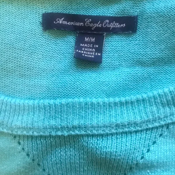 American Eagle Teal AE Sweater - Image 2