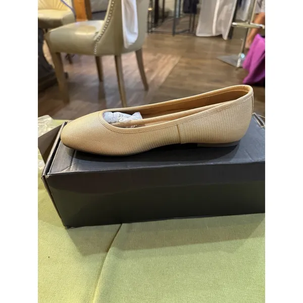 Vionic ORINDA SQUARE TOE BALLET FLAT Gold Size 9.5 Narrow - Image 3