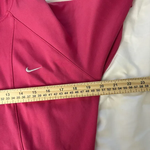 Nike Vintage Hot Pink Full Zip Track Jacket With White And Navy Side Stripes - Image 6