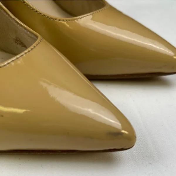 Michael Kors Women's Beige Leather Shoes/Heels Sz 6.5M SKU 4521 - Image 9