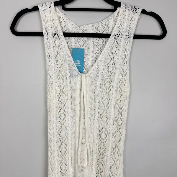 Cupshe Knit Lace Up Beach Cover-Up Dress Size Small NWT Resort Vacation Cruise - Image 3