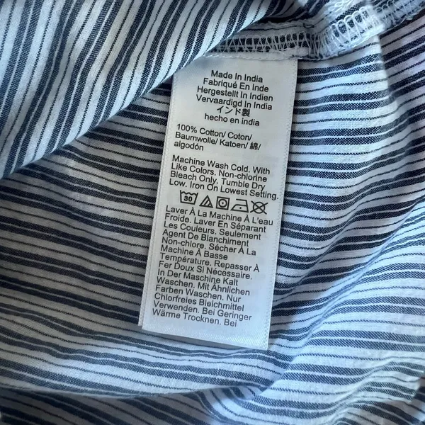J.Crew Striped Ruffle Flutter Sleeve Cotton Blouse | Women's Medium - Image 5