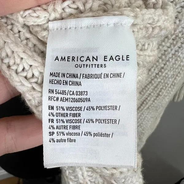 American Eagle Outfitters Knitted Crewneck Side Slit Comfy Cozy Lounge‎ Sweater - Image 6