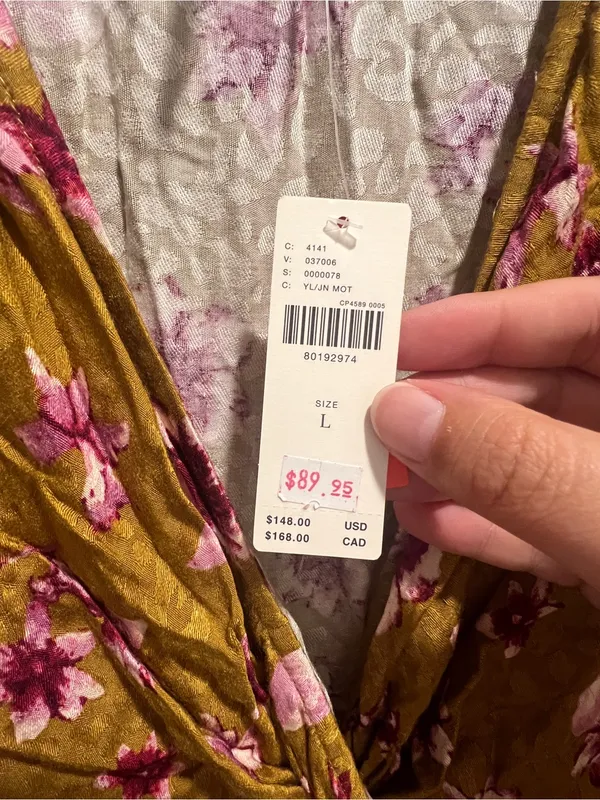 NWT Anthropologie printed floral tunic size L - Image 9