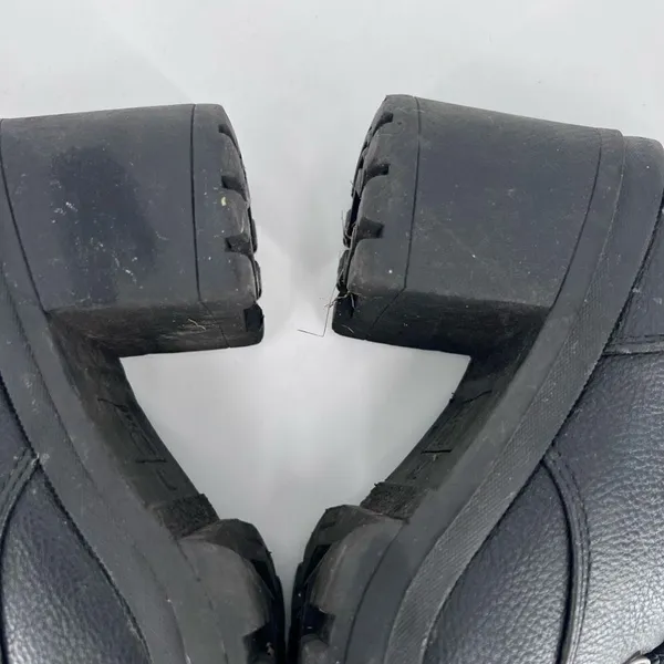 No Boundaries Y2K Black platform block heel boots 90s size‎ 7 moto biker lace up - Image 5