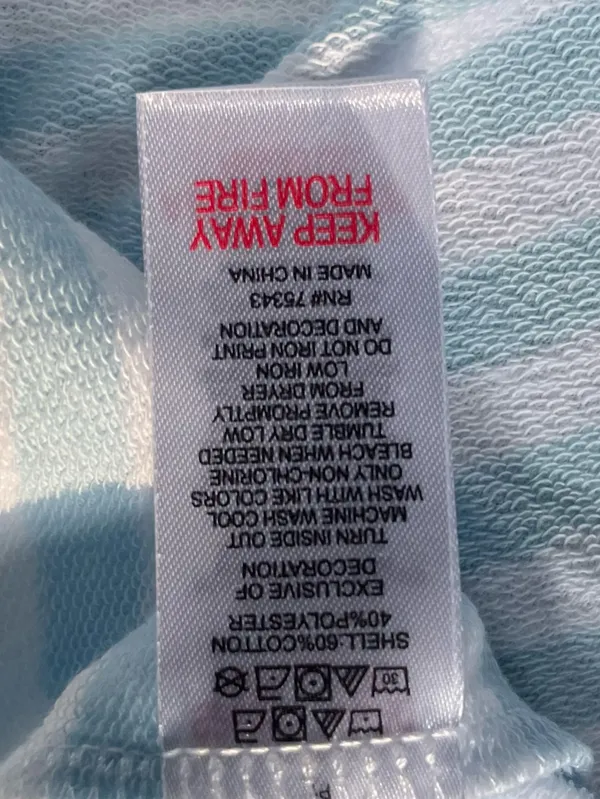 NEW Tommy Bahama Blue White Striped Cotton Blend Lightweight Quarter Zip Size XL - Image 8