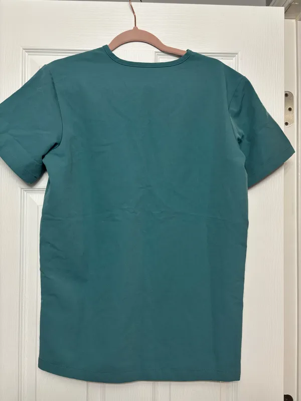 Men’s Teal FIGS Scrub Top - Image 2