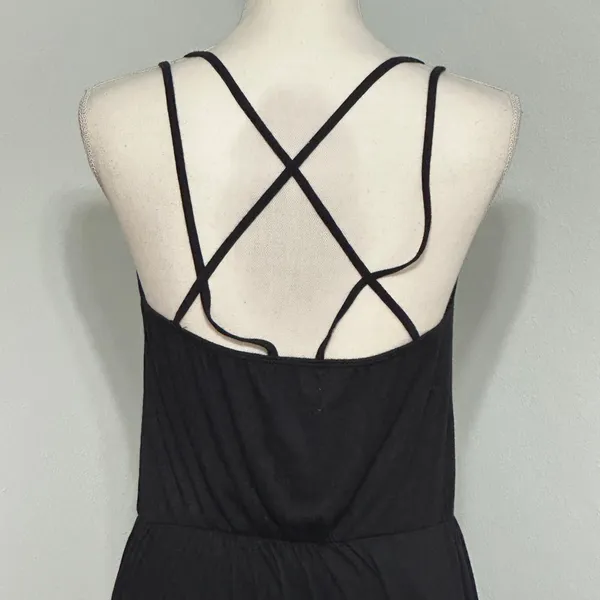 Hollister Black Sleeveless Spaghetti Straps Maxi Dress NWT - Image 6