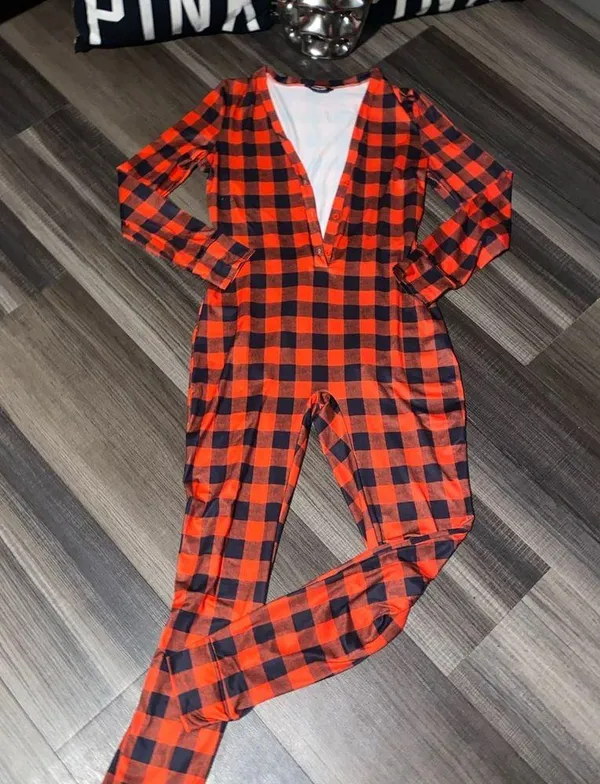 Red and Black Checkered Christmas Pajamas - Image 5