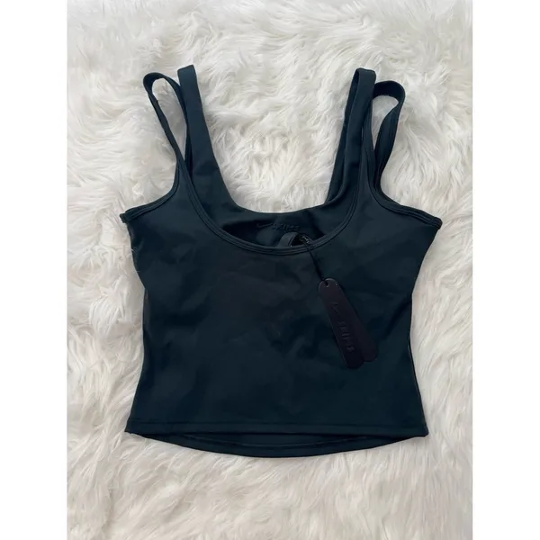 Nike Skims Matte Double Strap Scoop Tank Dark Teal Size Small - Image 8
