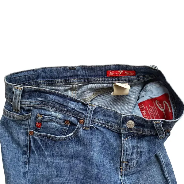 Seven7 Womens Low Rise Ankle Crop Jeans Size 24 Medium Wash Stretch Denim - Image 9