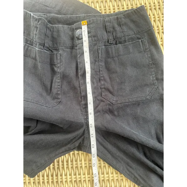 Maeve Anthropologie The Colette Magic Fabric Wide Leg Crop Pants Size‎ 4 Linen - Image 11