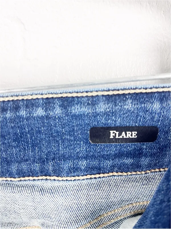 JUDY BLUE Blue Denim High Rise Flare Leg Jeans Size 32 Casual Neutral - Image 5