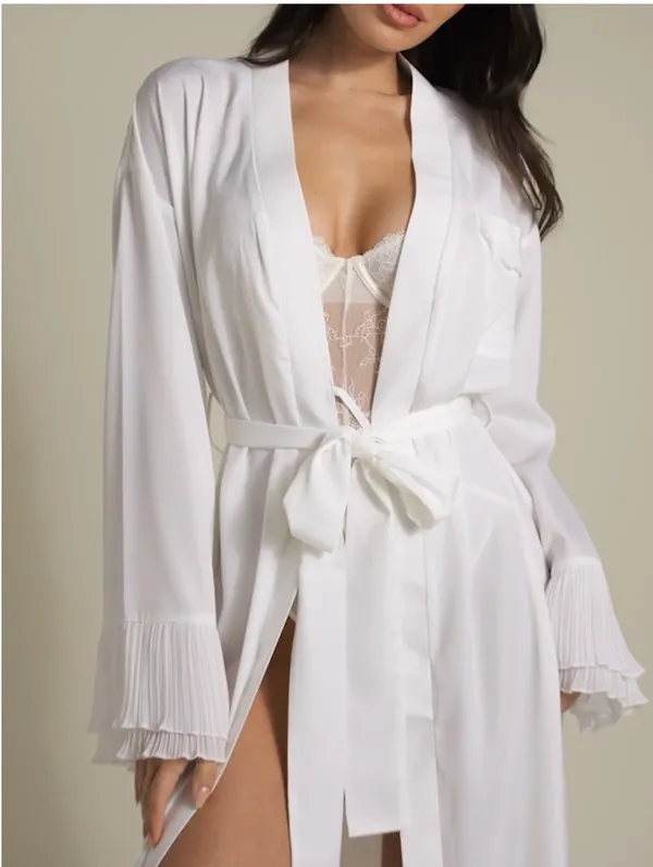 Six Stories White Silk Robe - Image 5