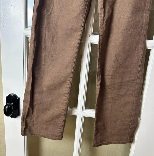 SONG4U Terracotta Brown Boyfriend Style Trousers Pants Size 5/27 - Image 4