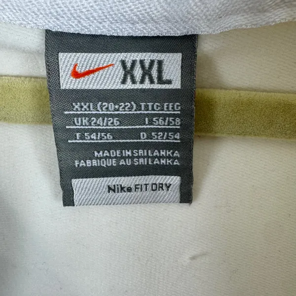 Nike Vtg Y2K Womens Ivory Full Zip Hoodie Jacket Athletic Fit Dry Technology XXL - Image 7