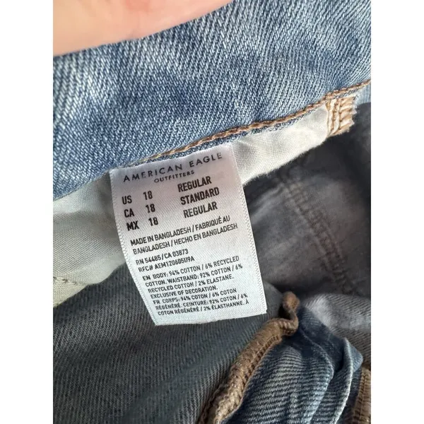 American Eagle Highest Rise 90s Boyfriend Carpenter Relaxed Fit Jeans Womens 18 - Image 9