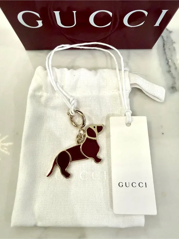 Gucci Enamel Dog Charm - Image 2