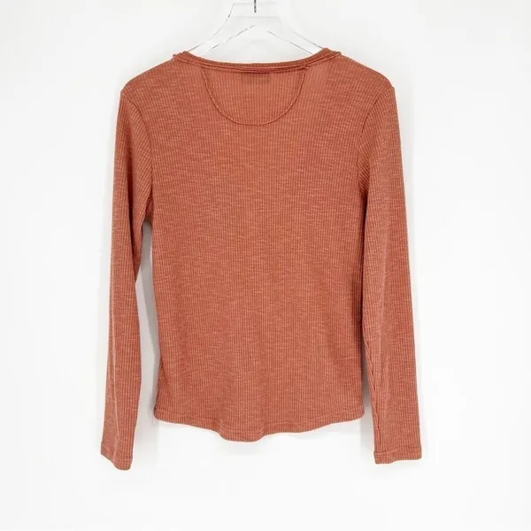 VICI Long Sleeve Henley Top Women's Size S Rust Boho‎ - Image 3