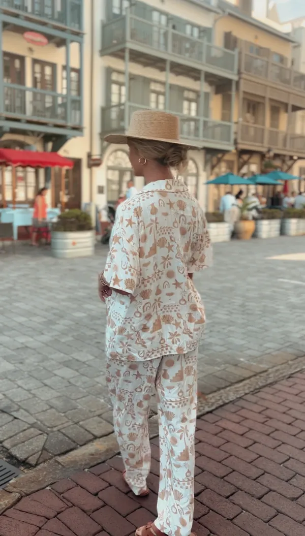 LOYO Boutique Two piece Seashell Top And Pant Set - Image 10