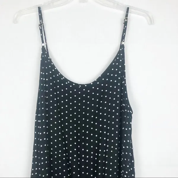 Polka Dot Sleeveless Ruffle Hem Tank Dress Size Medium - Image 10