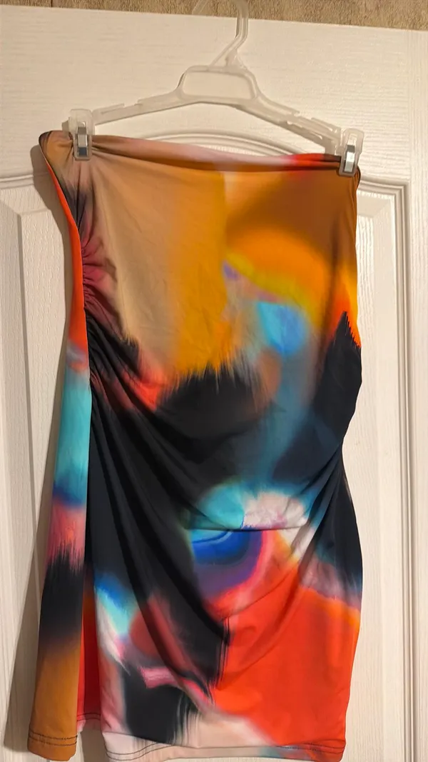 White Fox Multicolor Mini Boutique Dress - Image 2