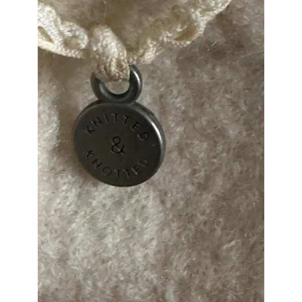 Anthropologie Knitted & Knotted cream wool sleeveless drop waist dress Small - Image 3