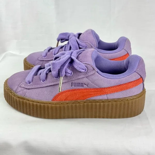PUMA x FENTY Creeper Phatty Suede Sneakers Sz 6 Purple - Image 3