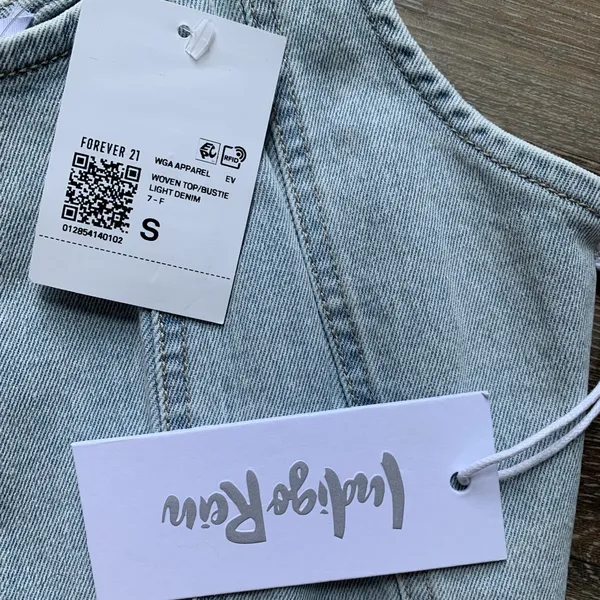 NWT Indigo Rein Forever 21 Light Blue Denim Tank Top S - Image 2