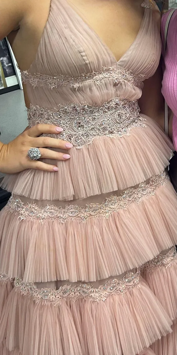 Pink Prom Dress Size 4 - Image 3