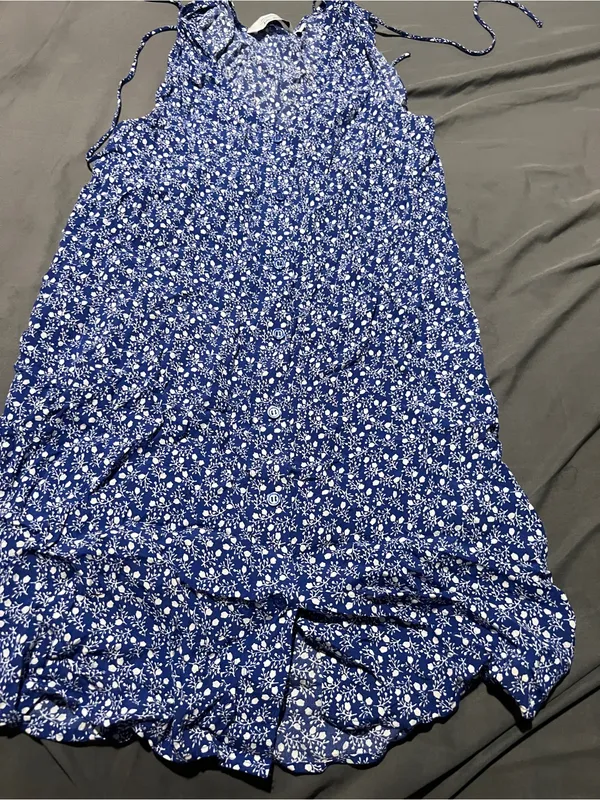 & other stories Blue Floral Sleeveless Summer Dress - Image 5